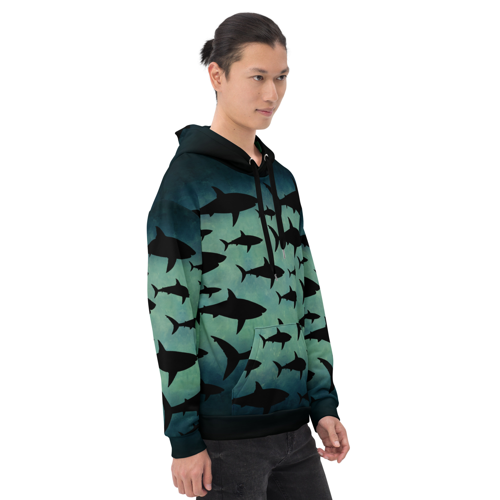 CAVIS Shark Pattern Unisex Hoodie - Image 10