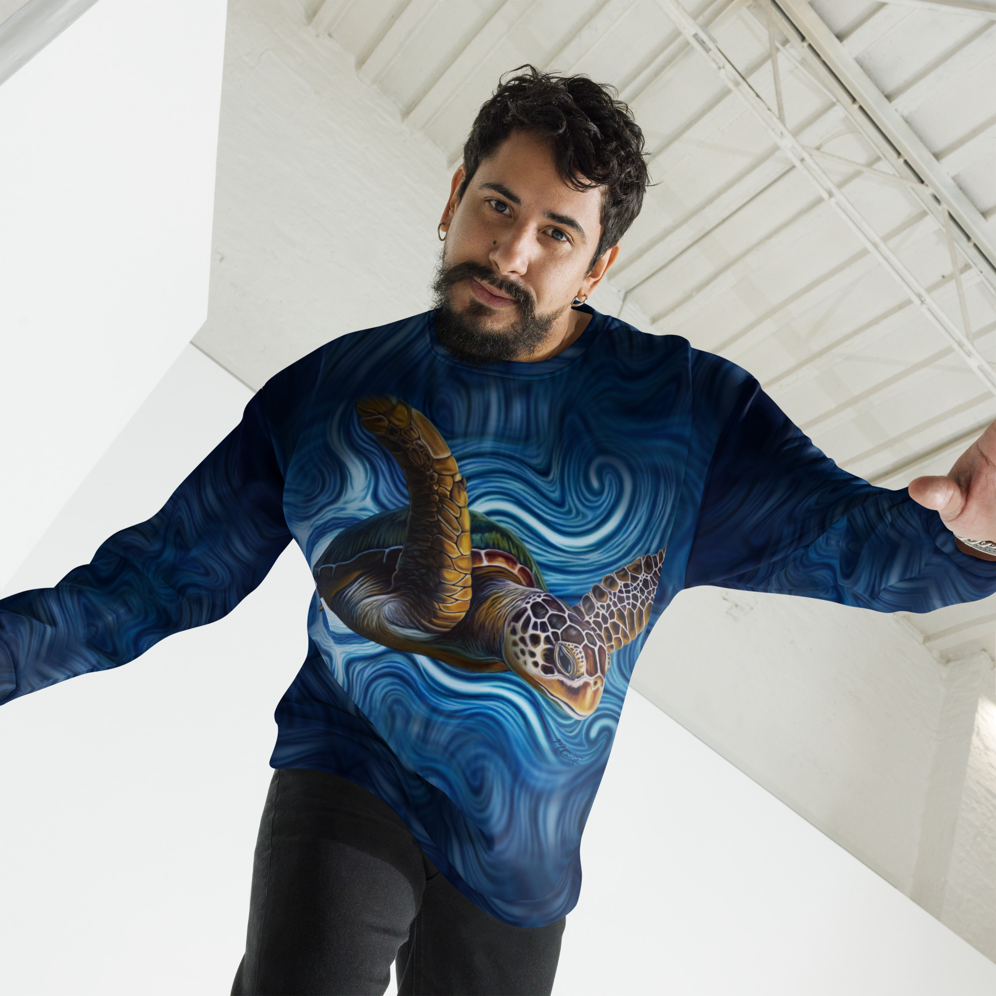 CAVIS a Sea Turtle Unisex Sweatshirt, Alternative Sea Life Long Sleeve Top - Image 17