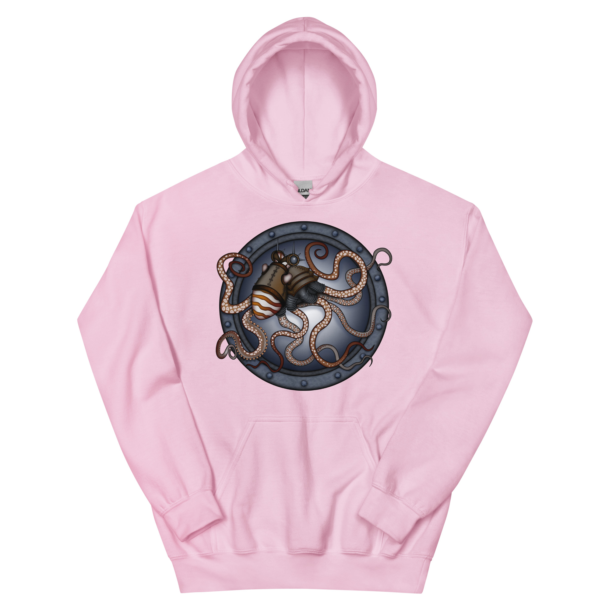 CAVIS Steampunk Octopus Unisex Hoodie, Goth Nautical Cephalopod Long-Sleeve Sweatshirt - Image 17